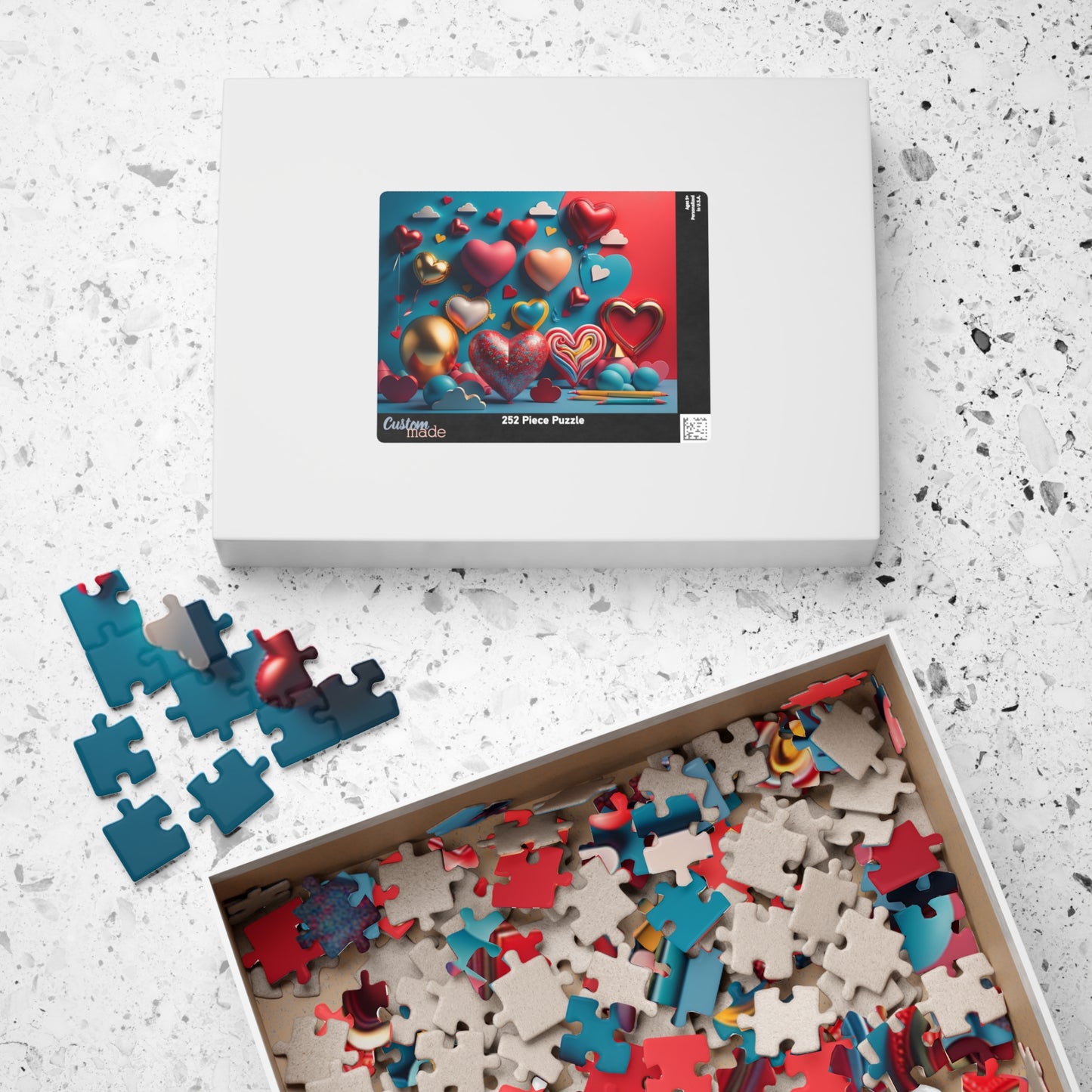 Cheerful Heart Collage: Valentine's Day Puzzle for Color, Creativity, and Joy