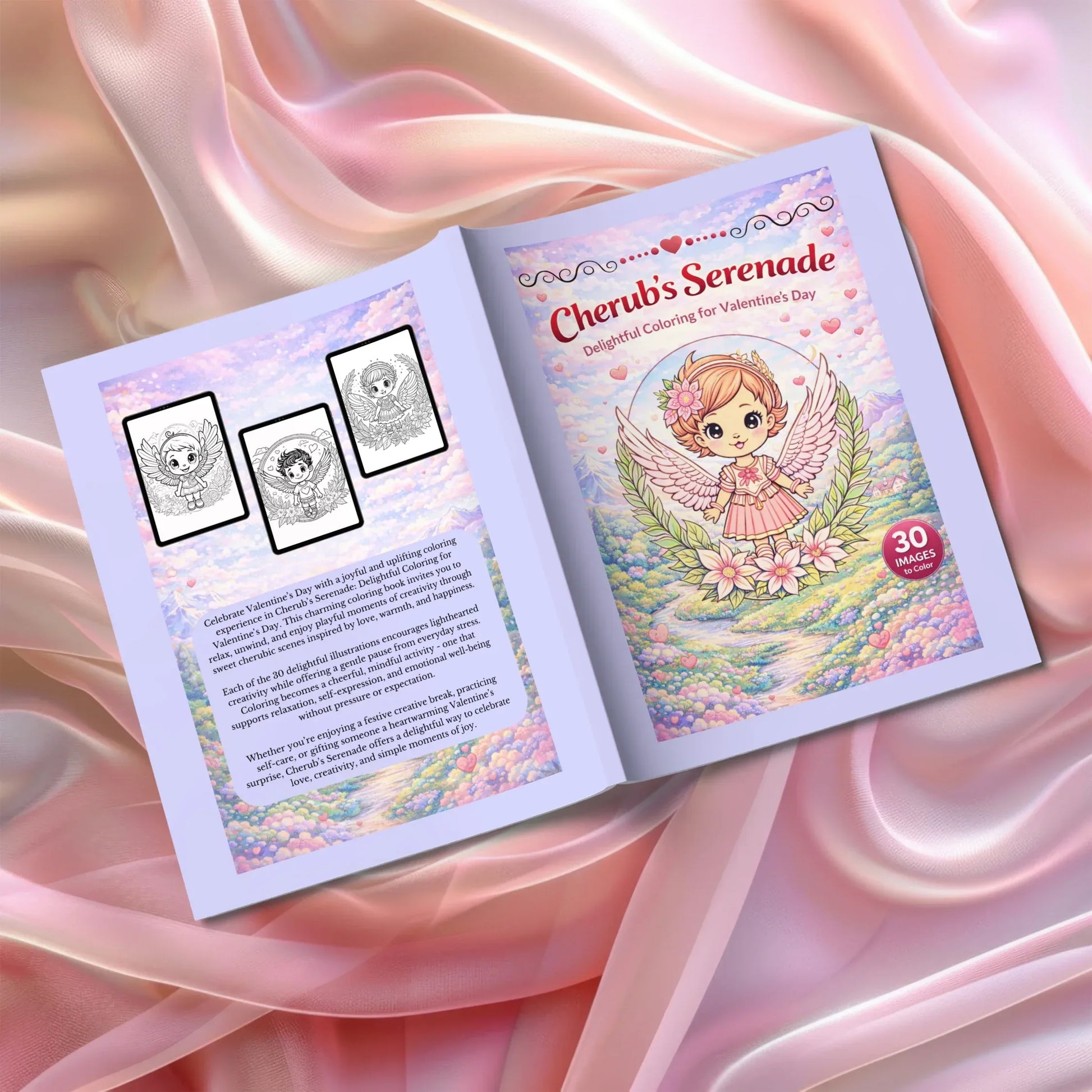 Shop our premium cherubs serenade delightful coloring for valentines day from MySisterIsASurvivor.