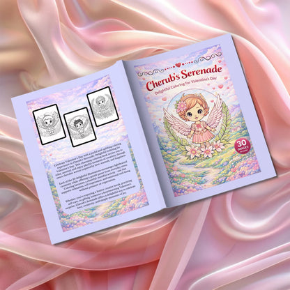 Shop our premium cherubs serenade delightful coloring for valentines day from MySisterIsASurvivor.