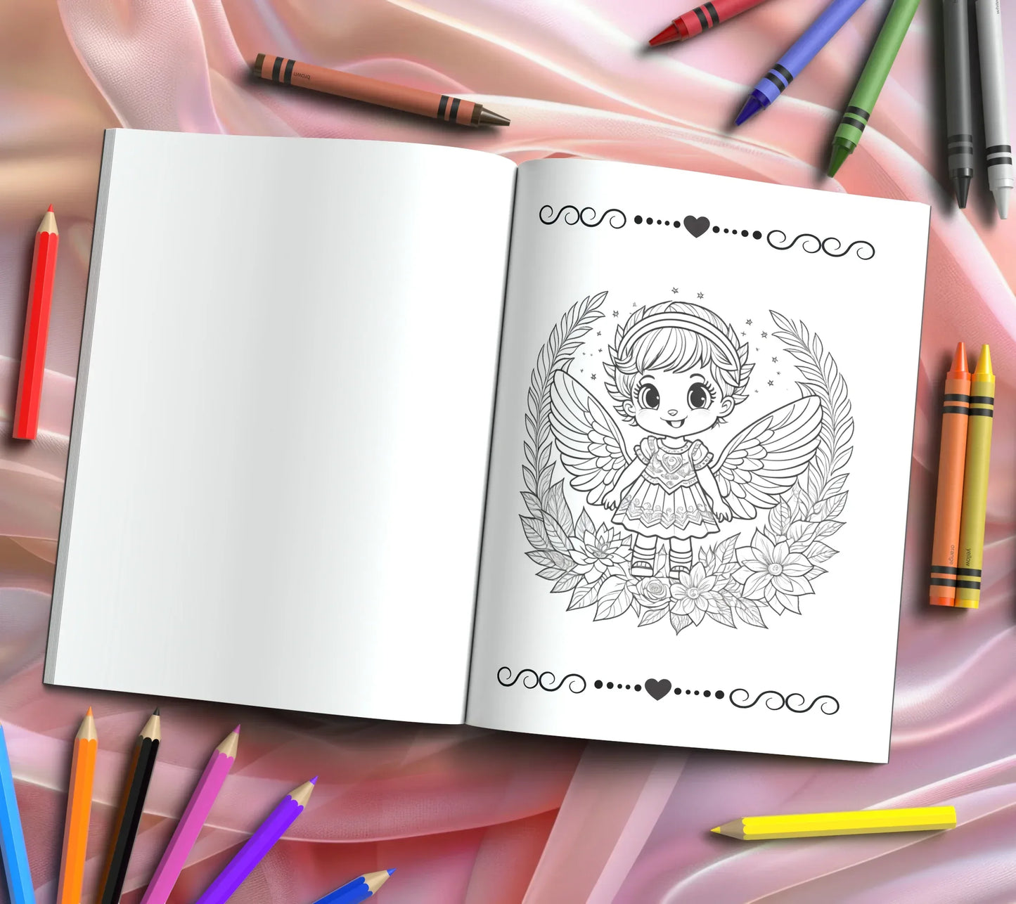 Shop our premium cherubs serenade delightful coloring for valentines day from MySisterIsASurvivor.