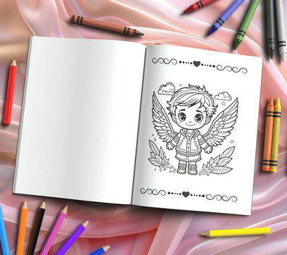 Shop our premium cherubs serenade delightful coloring for valentines day from MySisterIsASurvivor.