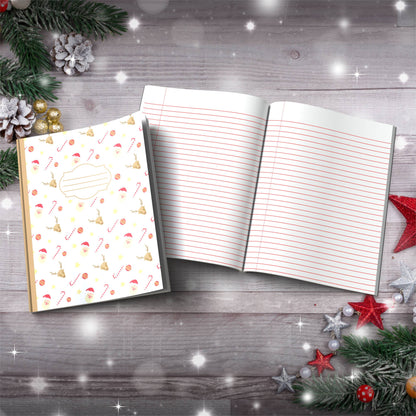 Santa, Snowflakes & Holiday Icons Paperback Christmas Composition Notebook for festive journaling and holiday mindfulness