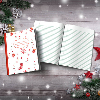 Snowmen with Olive Leaves Holiday Pattern Paperback Christmas Composition Notebook for festive writing and mindfulness