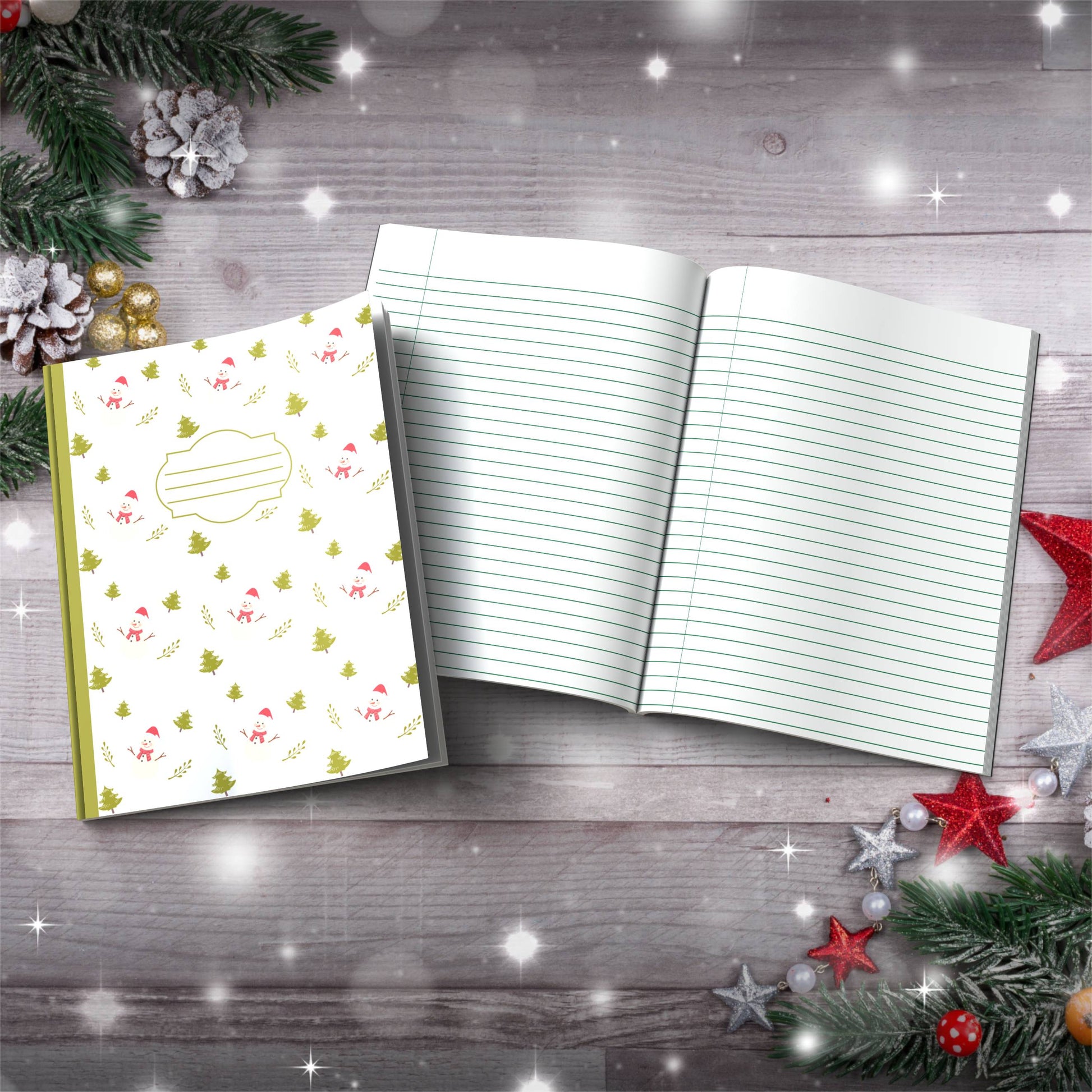 Self-Care Is the Best Gift Holiday Paperback Christmas Composition Notebook for wellness journaling and festive gifts