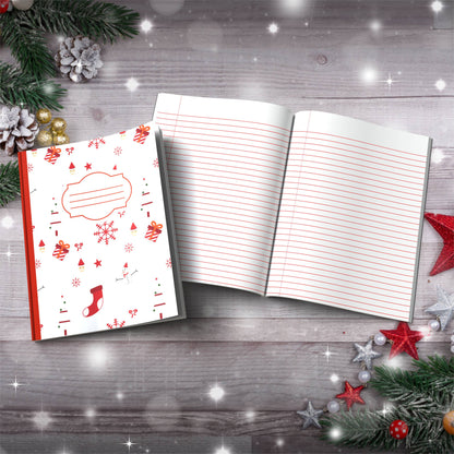 Snowmen with Olive Leaves Holiday Pattern Paperback Christmas Composition Notebook for festive writing and mindfulness