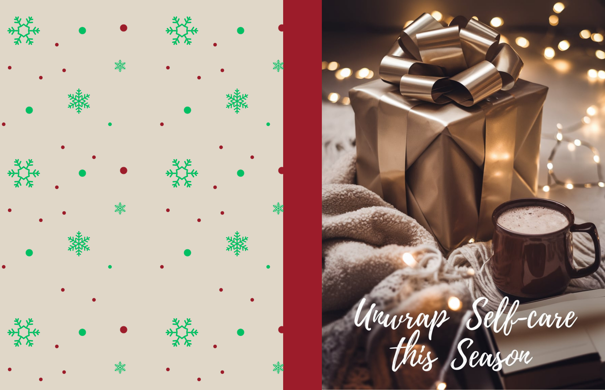 Unwrap Self-care This Season - Christmas Composition Notebook