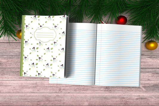 Christmas Composition Notebook (C7) - Ruled Lines In Standard Blue, Green, or Red