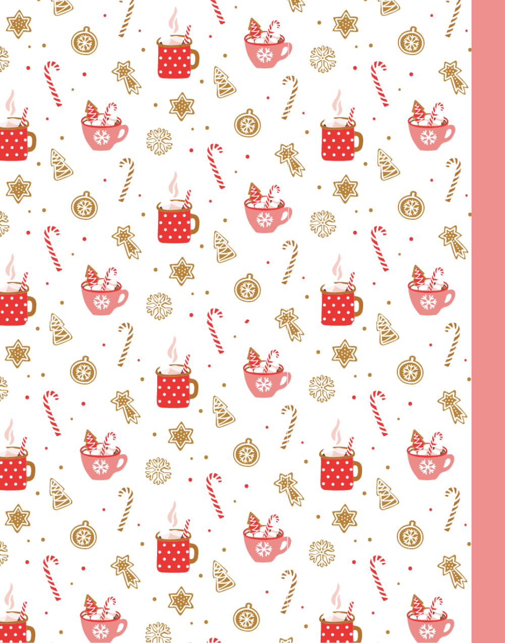 Christmas Composition Notebook (C11) - Ruled Lines In Standard Blue, Green, or Red