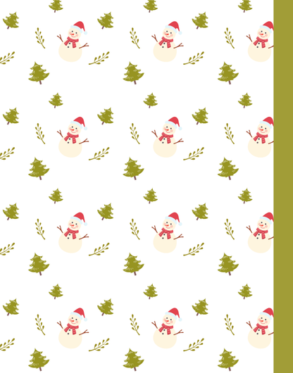Christmas Composition Notebook (C14) - Ruled Lines In Standard Blue, Green, or Red