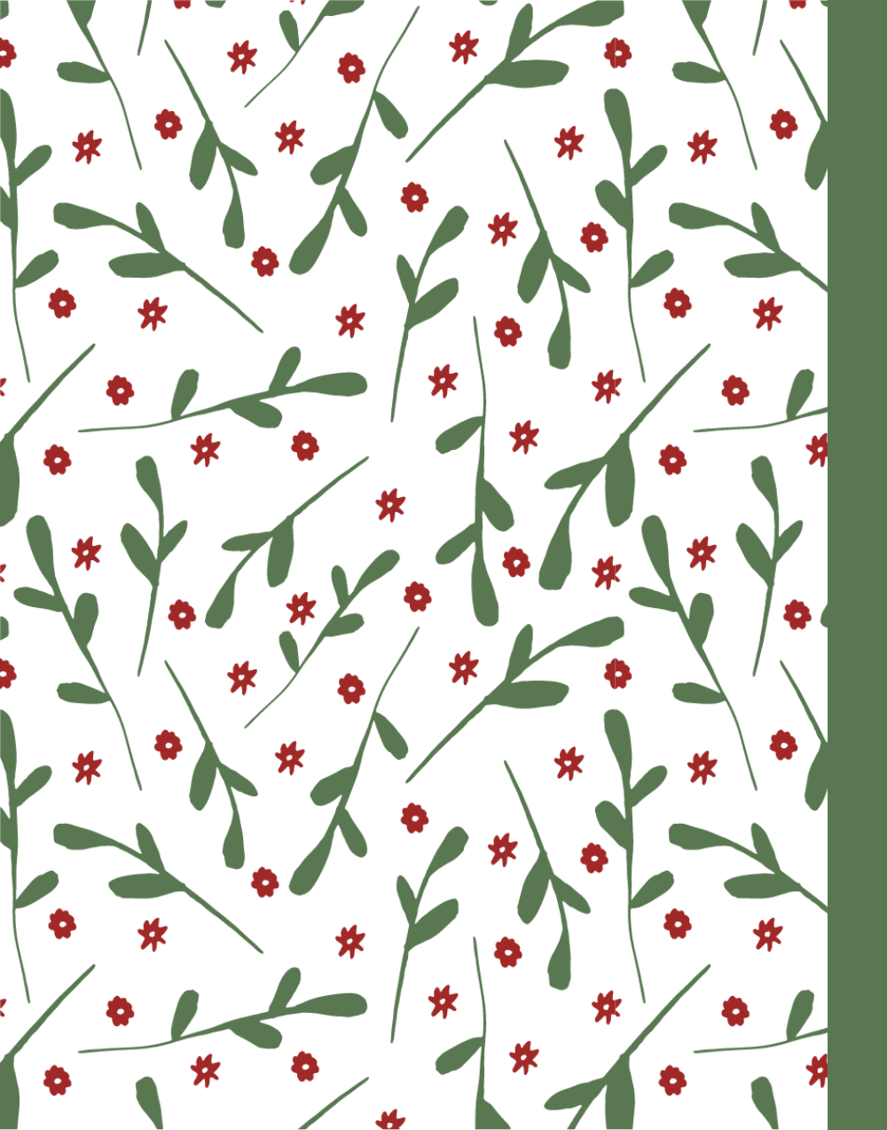 Christmas Composition Notebook (C3) - Ruled Lines In Standard Blue, Green, or Red