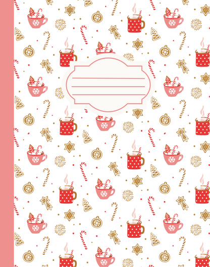 Christmas Composition Notebook (C11) - Ruled Lines In Standard Blue, Green, or Red