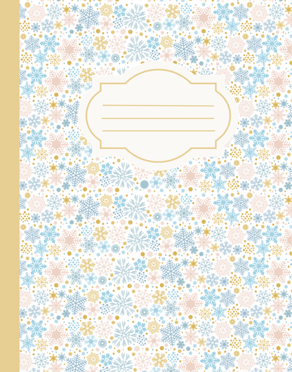 Christmas Composition Notebook (C5) - Ruled Lines In Standard Blue, Green, or Red