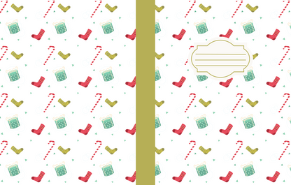 Christmas Composition Notebook (C10) - Ruled Lines In Standard Blue, Green, or Red
