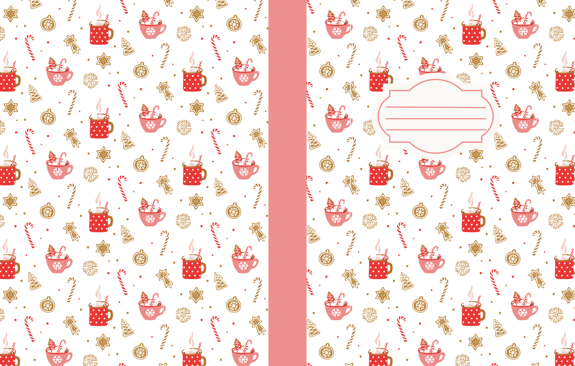 Christmas Composition Notebook (C11) - Ruled Lines In Standard Blue, Green, or Red