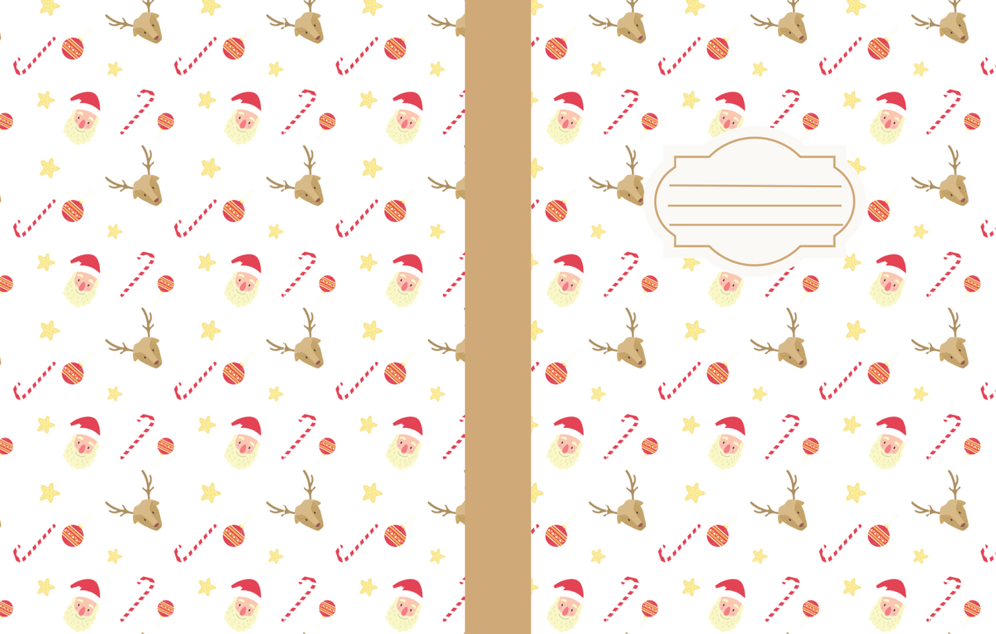 Christmas Composition Notebook (C13) - Ruled Lines In Standard Blue, Green, or Red
