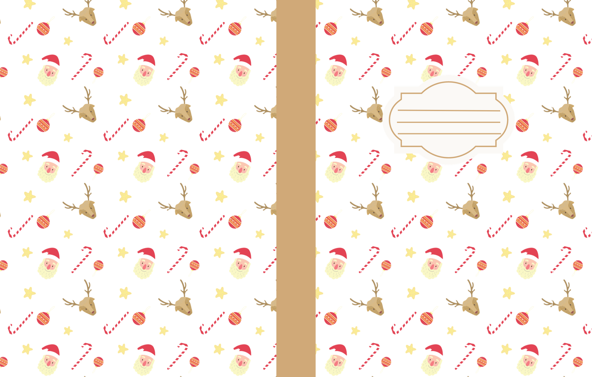 Christmas Composition Notebook (C13) - Ruled Lines In Standard Blue, Green, or Red