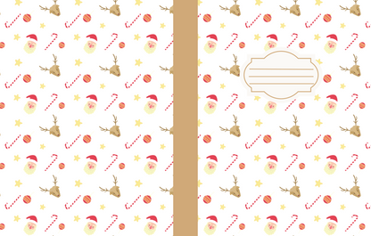 Christmas Composition Notebook (C13) - Ruled Lines In Standard Blue, Green, or Red