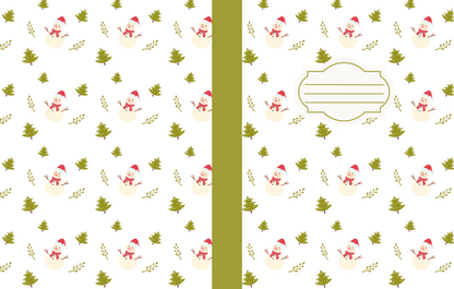 Christmas Composition Notebook (C14) - Ruled Lines In Standard Blue, Green, or Red