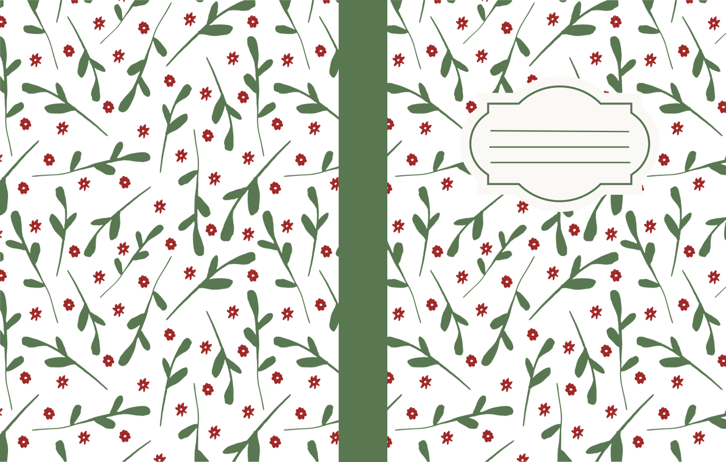 Christmas Composition Notebook (C3) - Ruled Lines In Standard Blue, Green, or Red