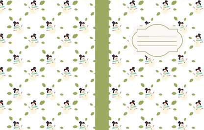Christmas Composition Notebook (C7) - Ruled Lines In Standard Blue, Green, or Red