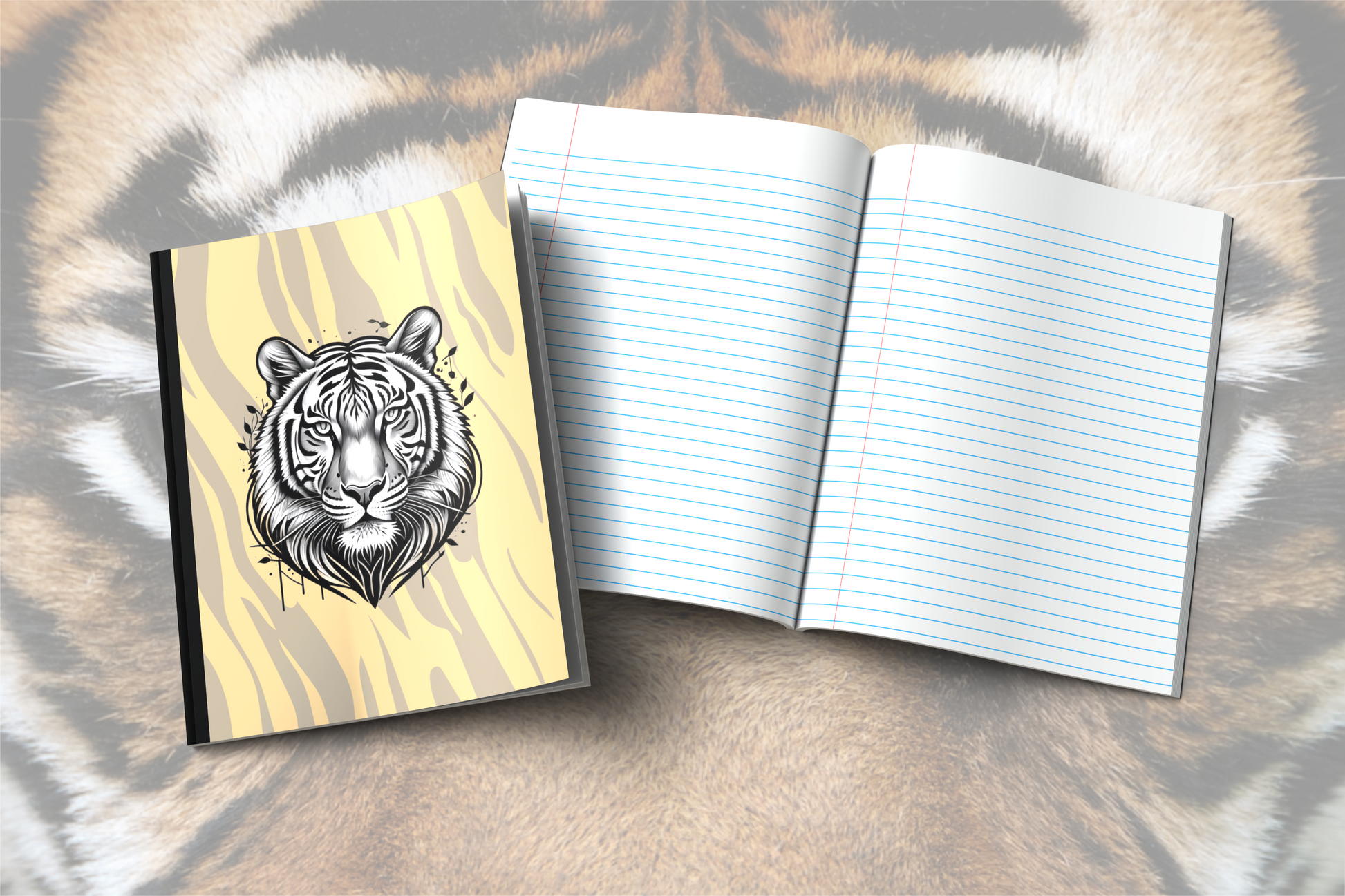Courageous Roar: Tiger-Themed Composition Notebook