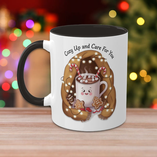 Cozy Up And Care For You - Colorful Christmas Mugs, 11oz