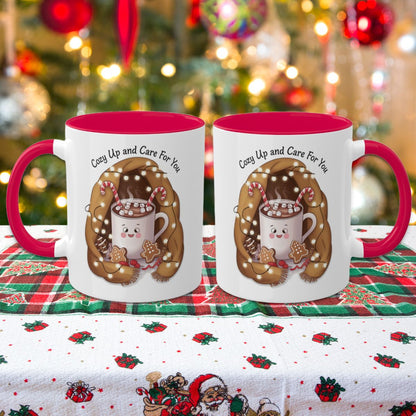Cozy Up And Care For You - Colorful Christmas Mugs, 11oz