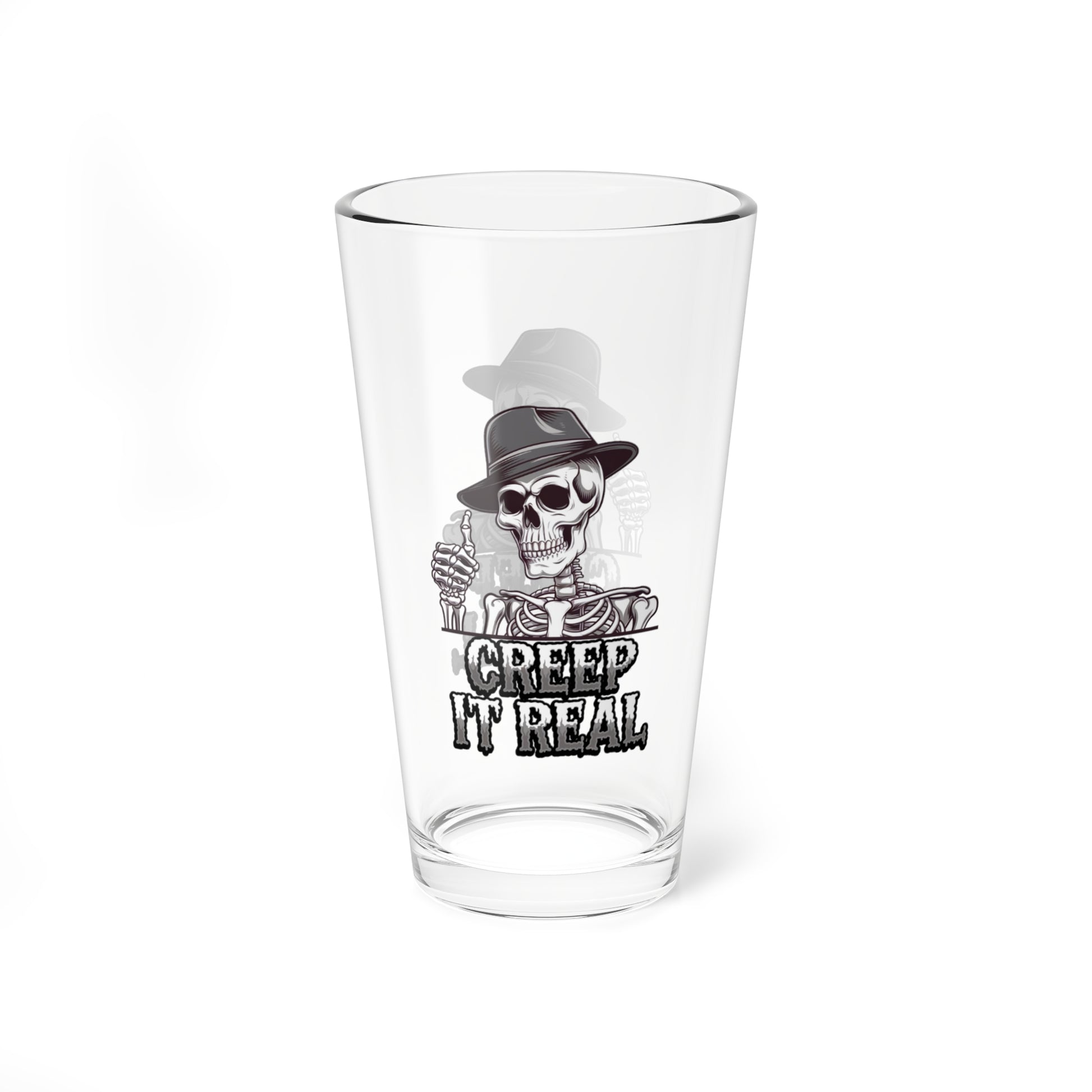 Creep It Real, Halloween Pint Glass, 16oz - Perfect Halloween Party Drinkware