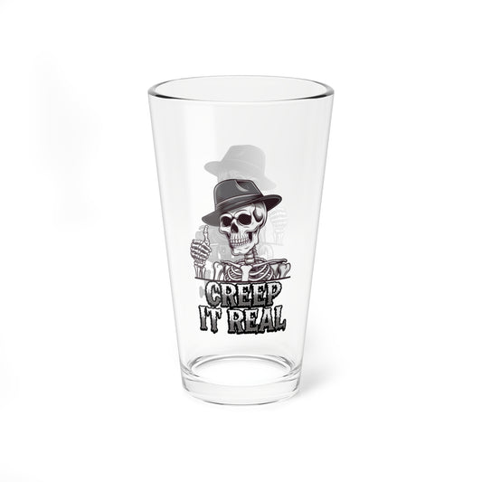 Creep It Real, Halloween Pint Glass, 16oz - Perfect Halloween Party Drinkware