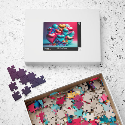 Delicate Hearts Drift: Valentine's Day Puzzle for Boldness, Beauty, and Healing