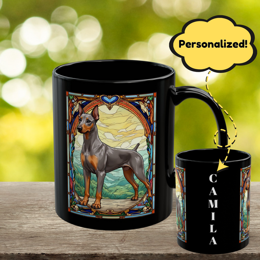 Fawn Isabella rust Doberman personalized mug gift