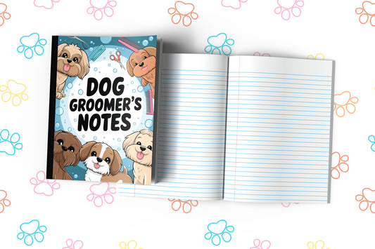 Dog Groomer's Notes Composition Notebook for Journaling, Therapy, Self-Care, Anxiety, Mindfulness, Affirmations & Wellness Writing