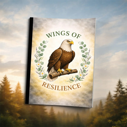 Shop our wings of resilience eagle themed composition notebook featuring the Standard Blue style option from MySisterIsASurvivor.