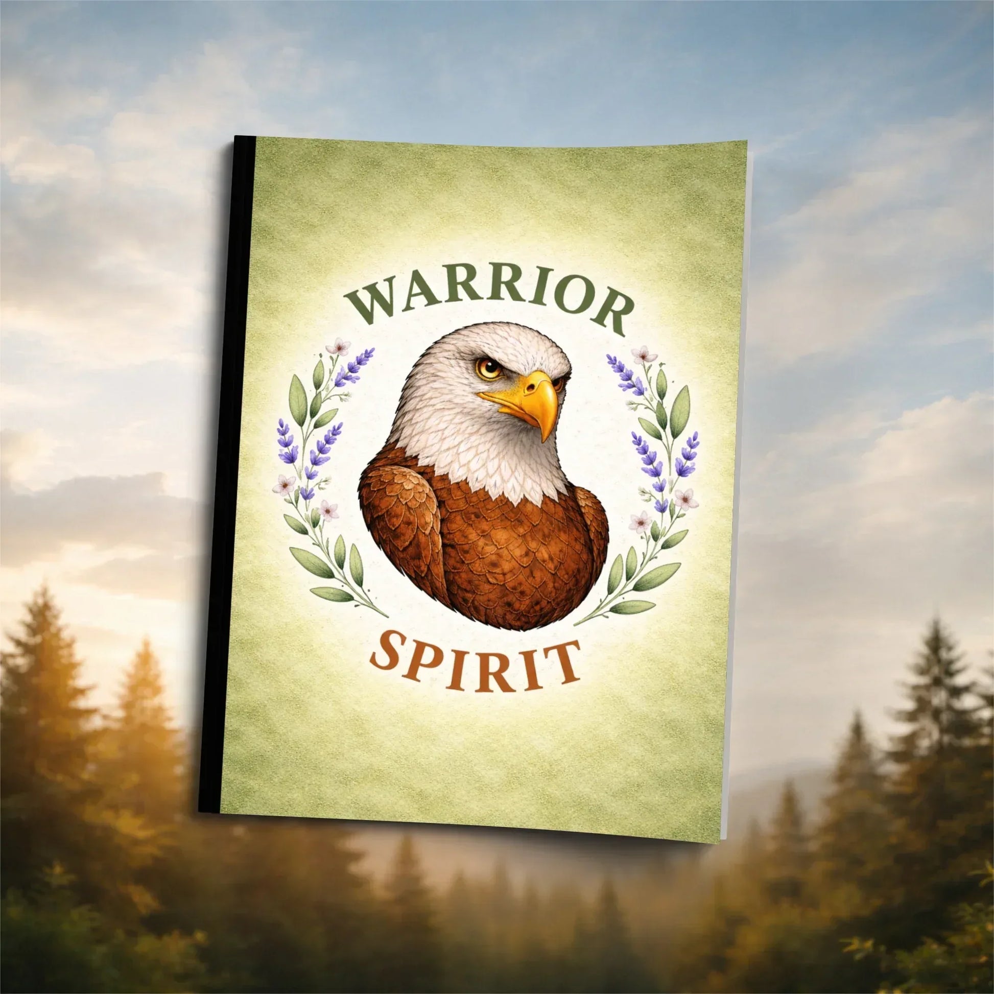 Shop our talon resilience eagle themed composition notebook featuring the Standard Blue Lined style option from MySisterIsASurvivor.