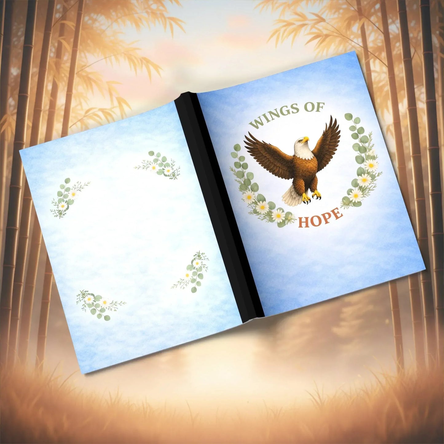 Shop our premium inspirational eagle flight eagle themed composition notebook from MySisterIsASurvivor.