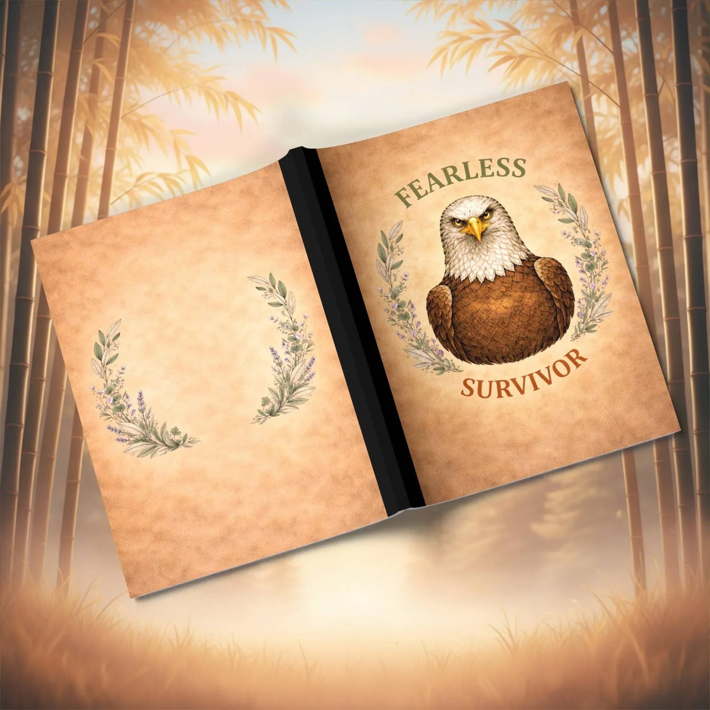 Shop our premium feathers of resilience eagle themed composition notebook from MySisterIsASurvivor.