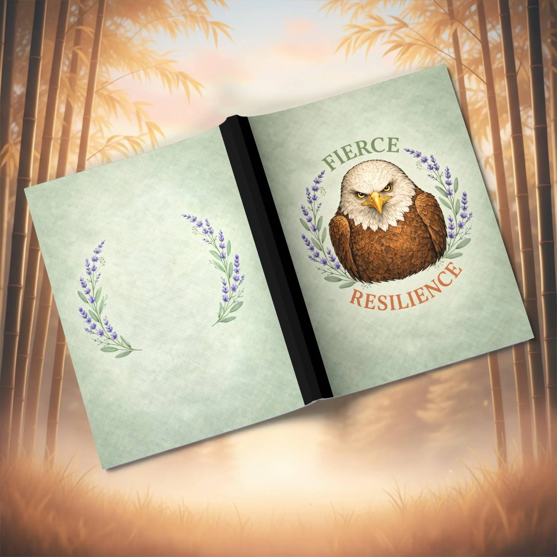 Shop our premium raptor resilience eagle themed composition notebook from MySisterIsASurvivor.