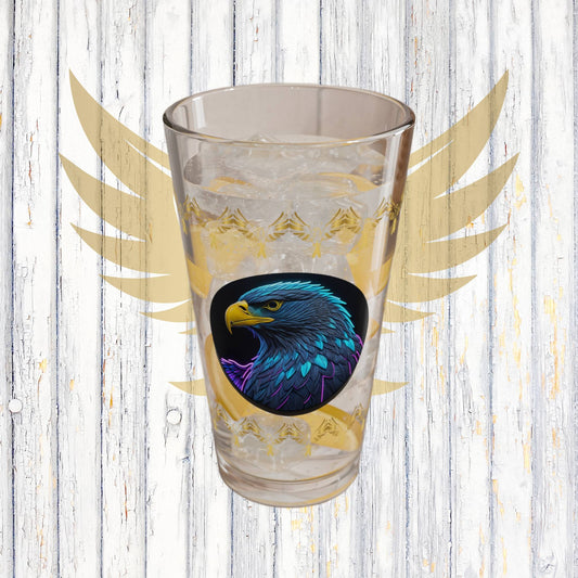 Eagle Vision Triumph 16oz Eagle Pint Glass - Symbol of Strength, Resilience, and Mental Health Awareness