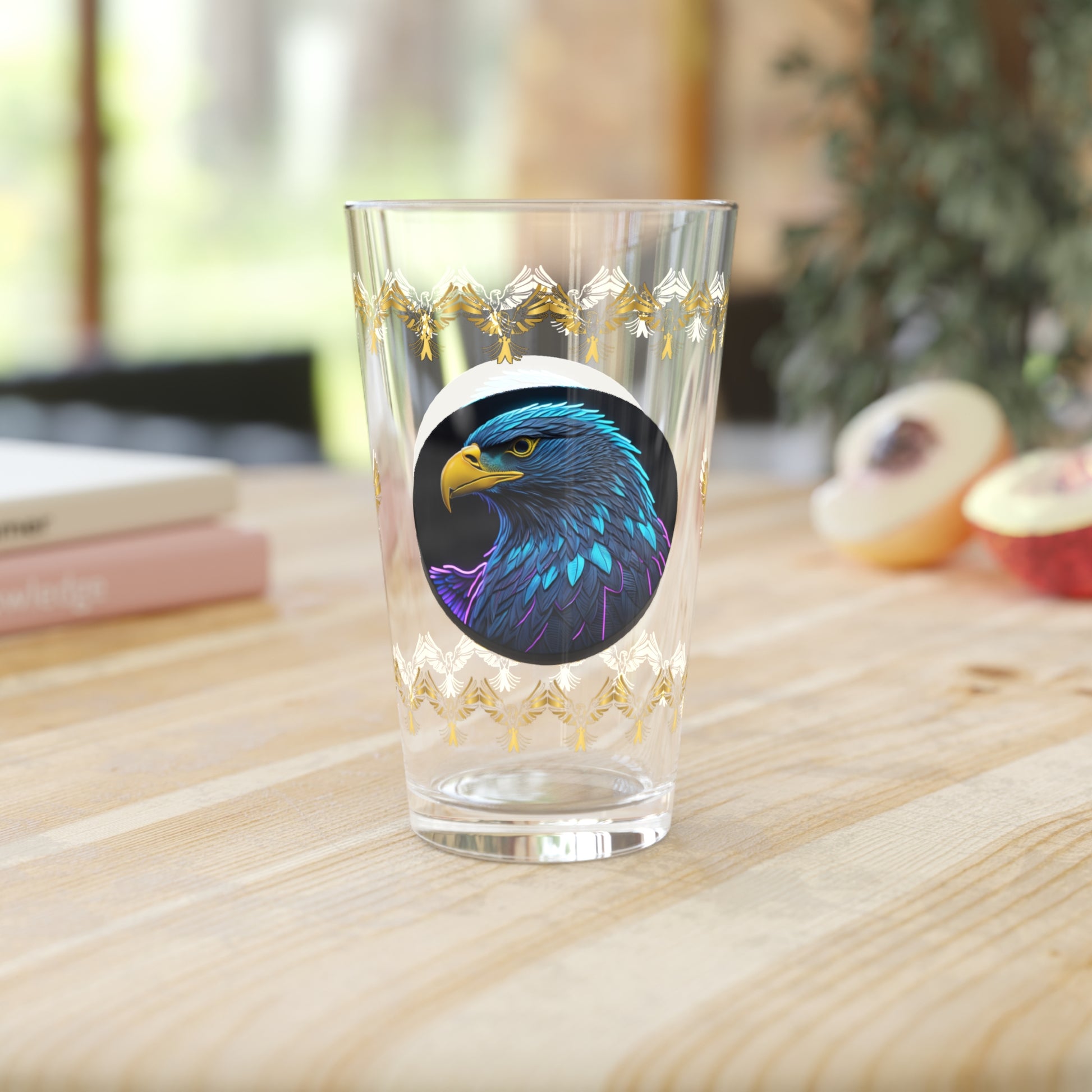 Eagle Vision Triumph 16oz Eagle Pint Glass - Symbol of Strength, Resilience, and Mental Health Awareness
