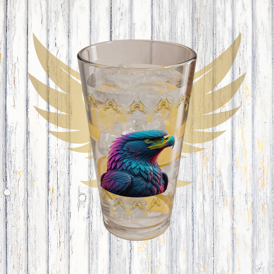 Eagle's Fortitude 16oz Eagle Pint Glass - Symbol of Strength, Resilience, and Mental Health Awareness