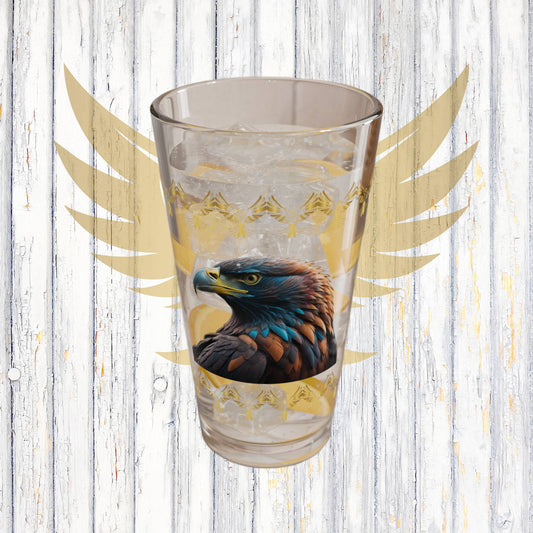 Eagle's Inspiration 16oz Eagle Pint Glass - Symbol of Strength, Resilience, and Mental Health Awareness