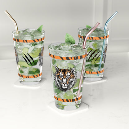 Empower Your Mind 16oz Tiger Pint Glass - Inspiring Strength, Courage, and Empowerment
