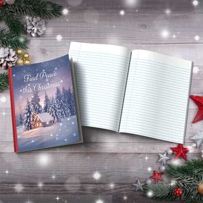 Holiday Greenery with Star Berries Paperback Christmas Composition Notebook for journaling and seasonal mindfulness