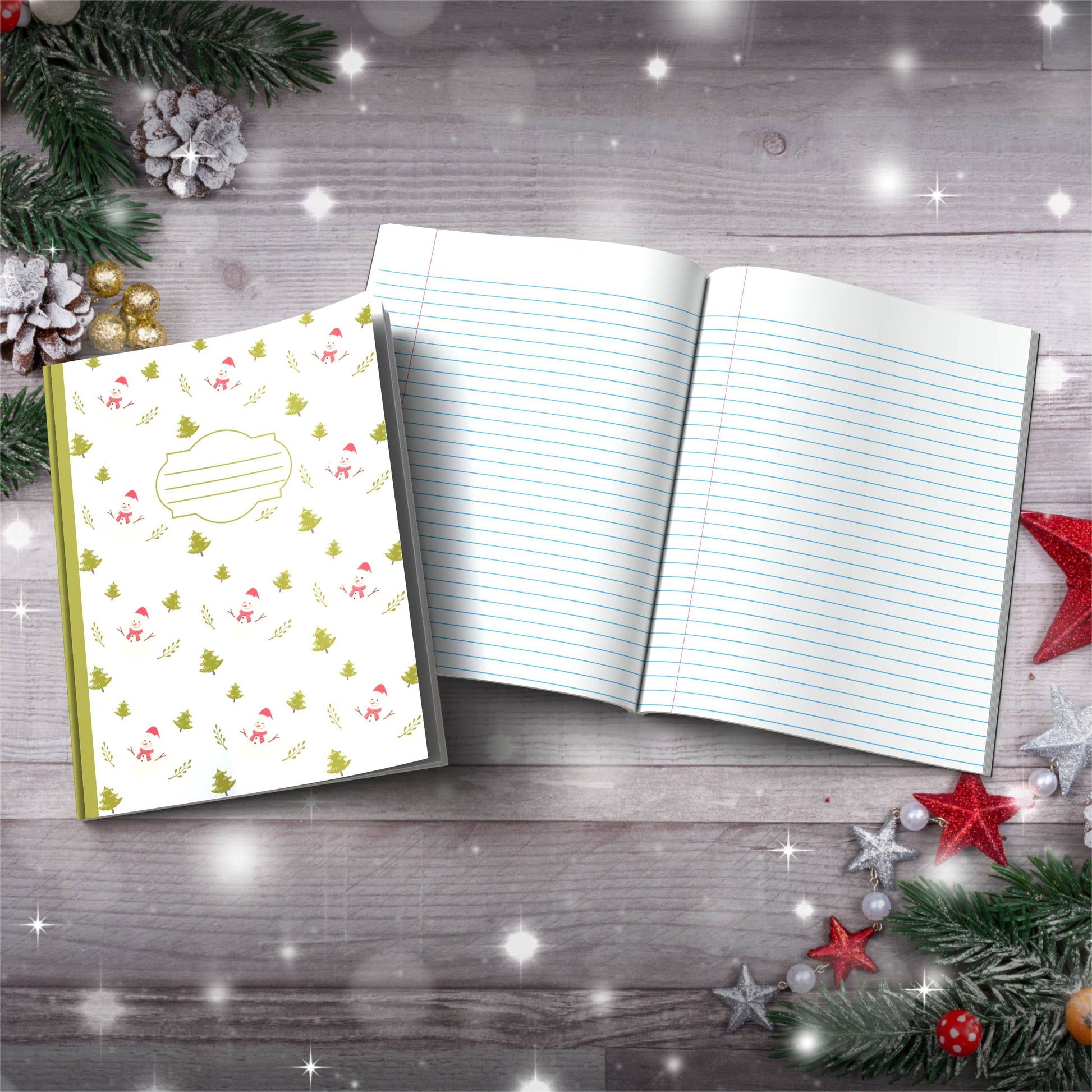 Self-Care Is the Best Gift Holiday Paperback Christmas Composition Notebook for wellness journaling and festive gifts