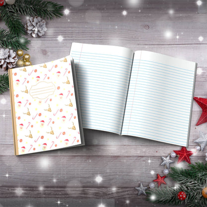 Santa, Snowflakes & Holiday Icons Paperback Christmas Composition Notebook for festive journaling and holiday mindfulness