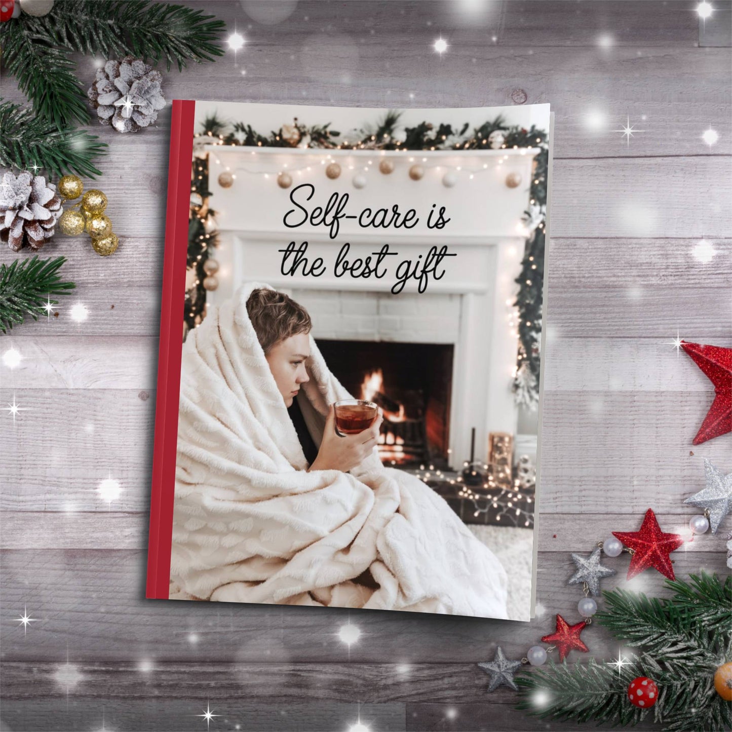 Snowmen & Olive Leaves Seasonal Design Paperback Christmas Composition Notebook for holiday journaling and gifts