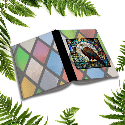 Eagle stained glass zoo animals paperback composition notebook journal for inspiration, writing, and reflection