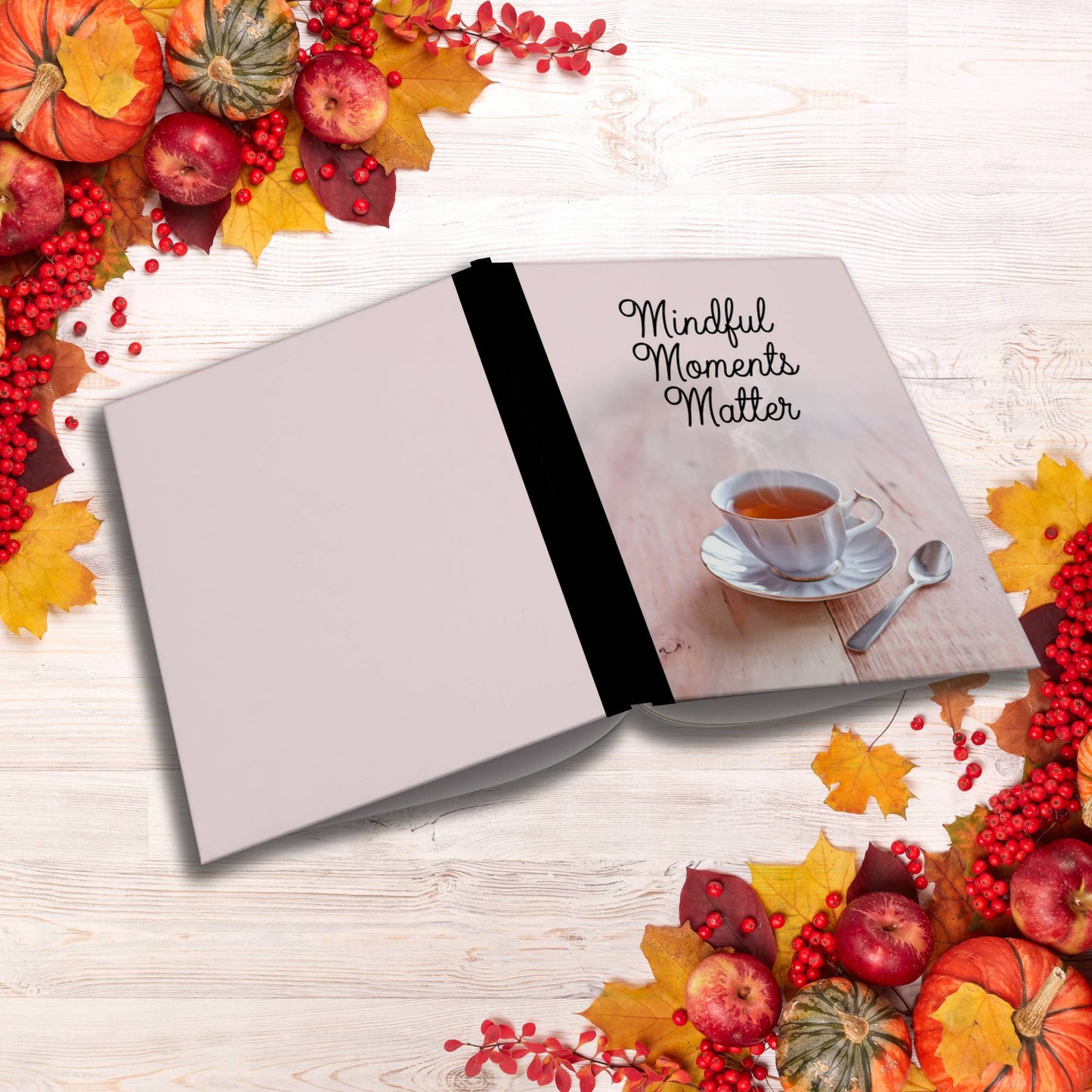 Mindful Moments Matter paperback composition notebook for gratitude, inspiration, and reflection.