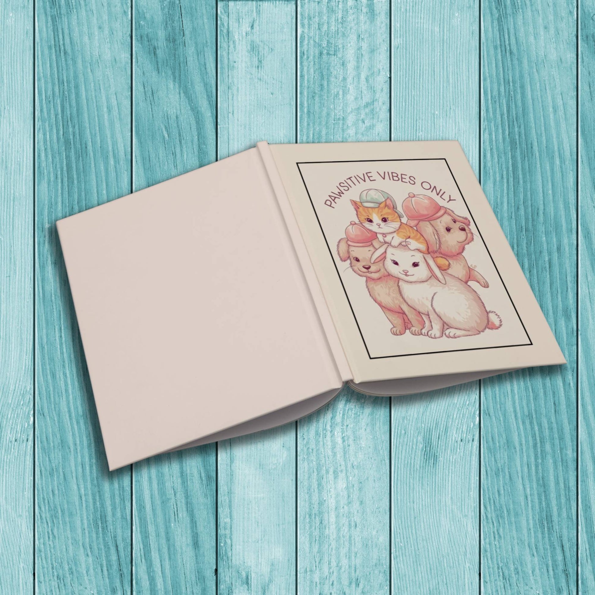 Pawsitive Vibes Only sturdy cover composition notebook for stress relief, anxiety journaling, and therapy reflections.