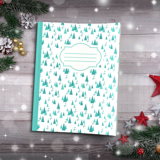 Silent Night, Peaceful Mind Calming Paperback Christmas Composition Notebook for mindful journaling and holiday reflection